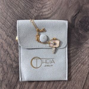 Theia Jewelry Set Gold Necklace & Earrings